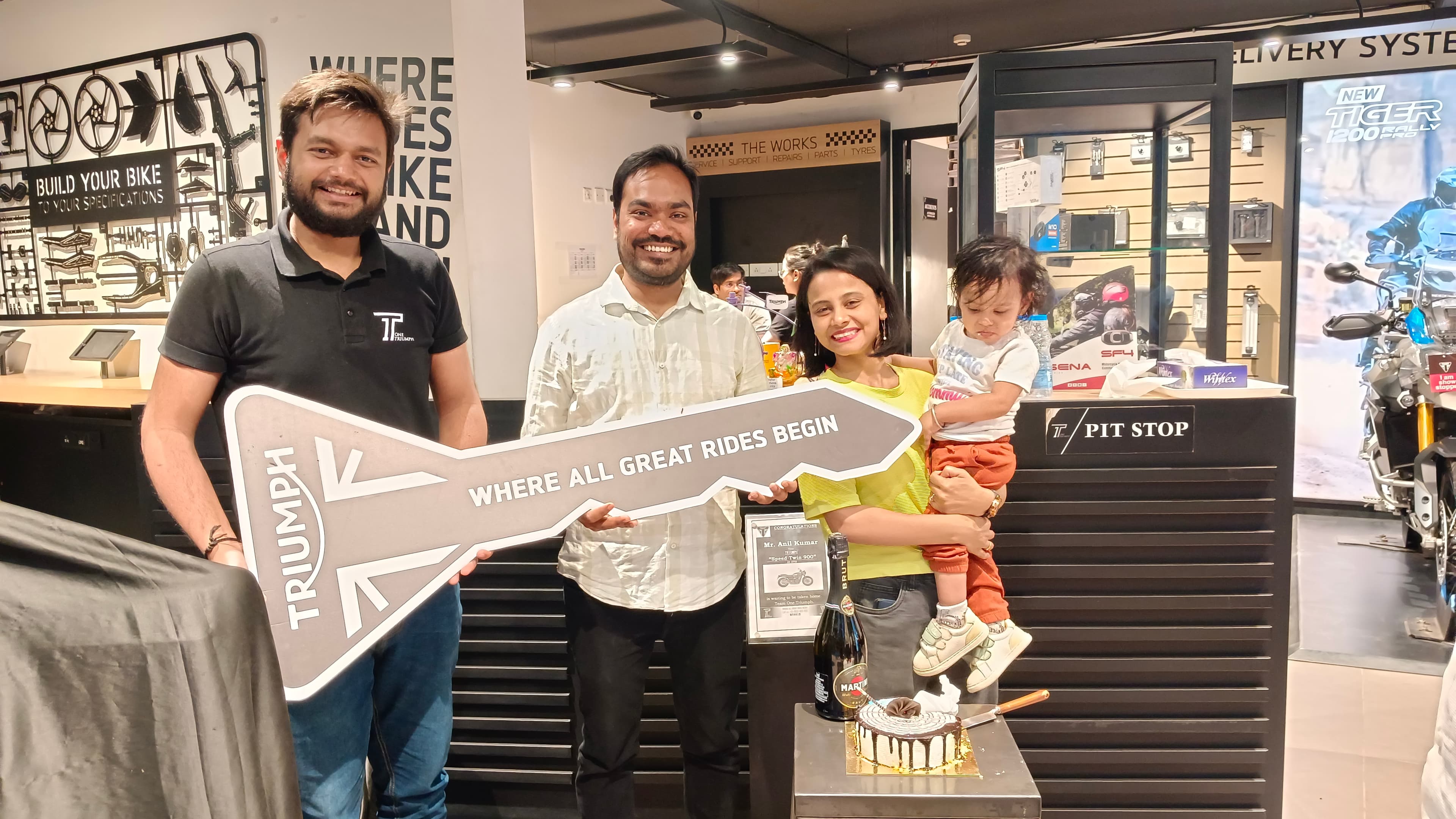At the One Triumph showroom in Gurgaon { w: 600, h: 400 }